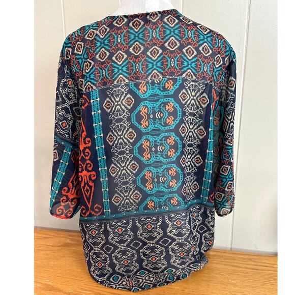 Juniper Ln Kimono Top Womens Large‎ Aztec - Picture 3 of 10